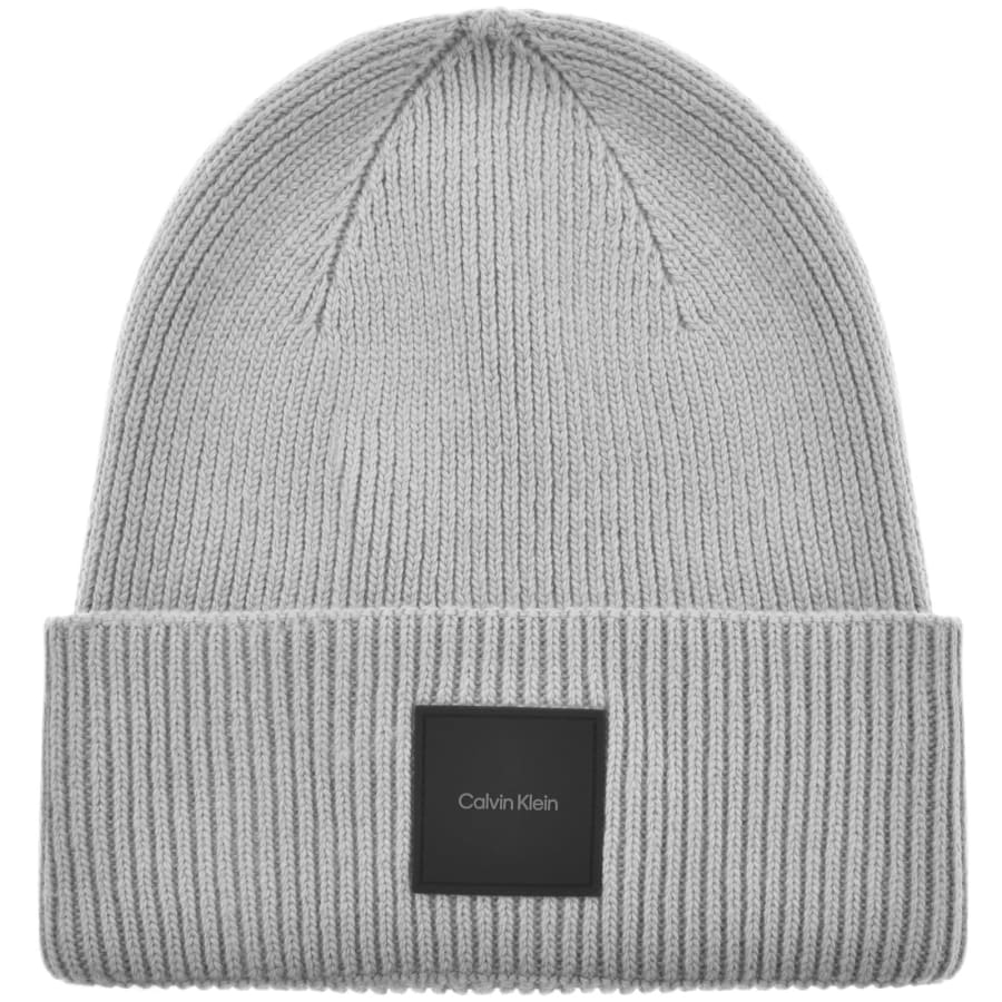 Calvin Klein Fine Rib Beanie Grey Mainline Menswear Denmark